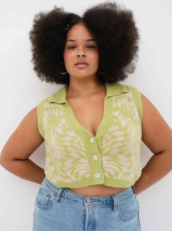 Outlet For Love & Lemons Simone Top Green