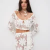 Shop For Love & Lemons Sirena Coverup Bottom White