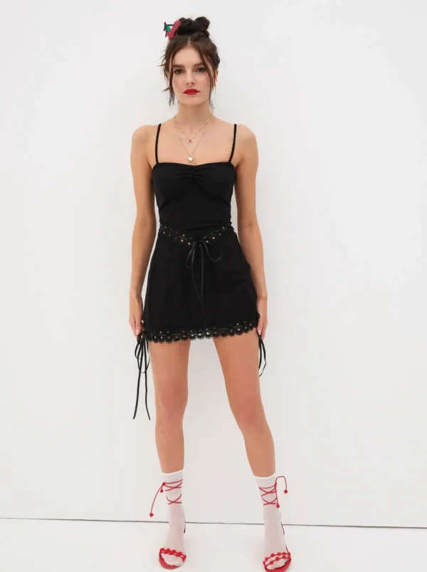 Best Sale For Love & Lemons Sistine Mini Dress Black
