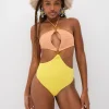 Outlet For Love & Lemons Sonny One Piece Yellow