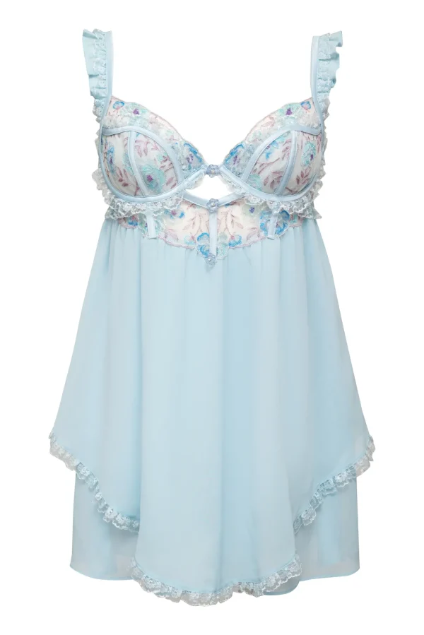 Fashion For Love & Lemons Sorbet Rose Babydoll Blue