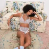 Flash Sale For Love & Lemons Sorbet Rose Bralette Blue