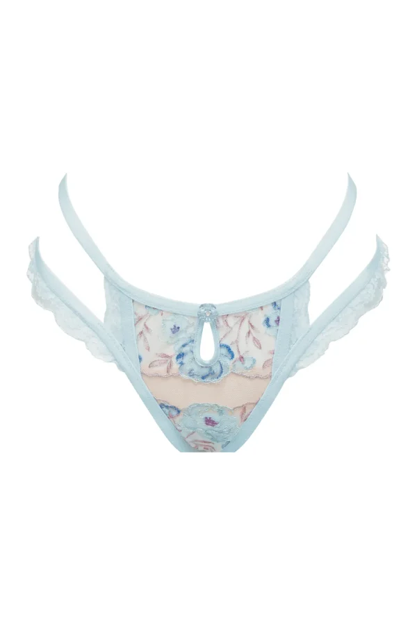 Store For Love & Lemons Sorbet Rose Thong Panty Blue