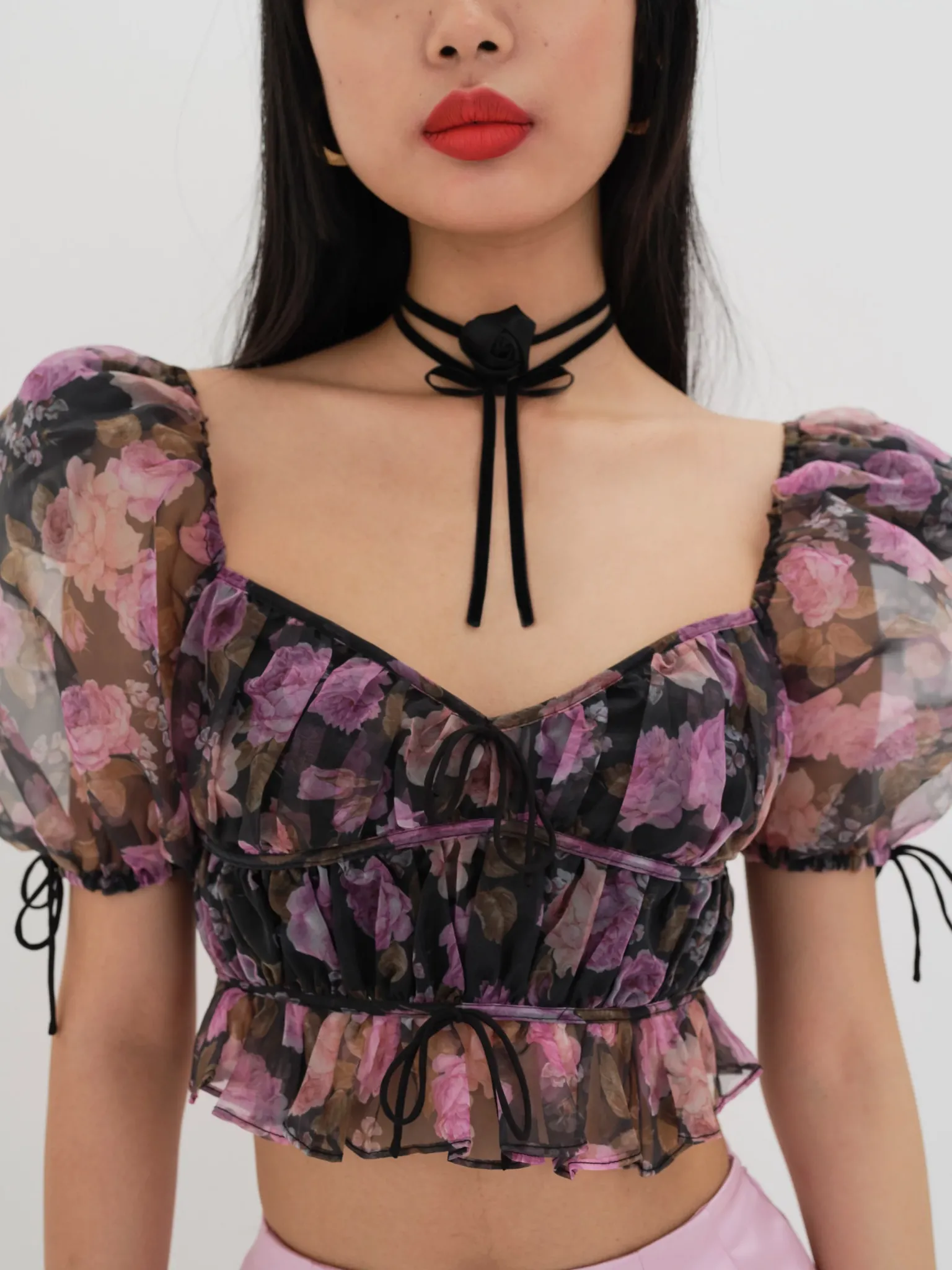 sunshine_crop_top_1.webp Hot For Love & Lemons Sunshine Crop Top Black