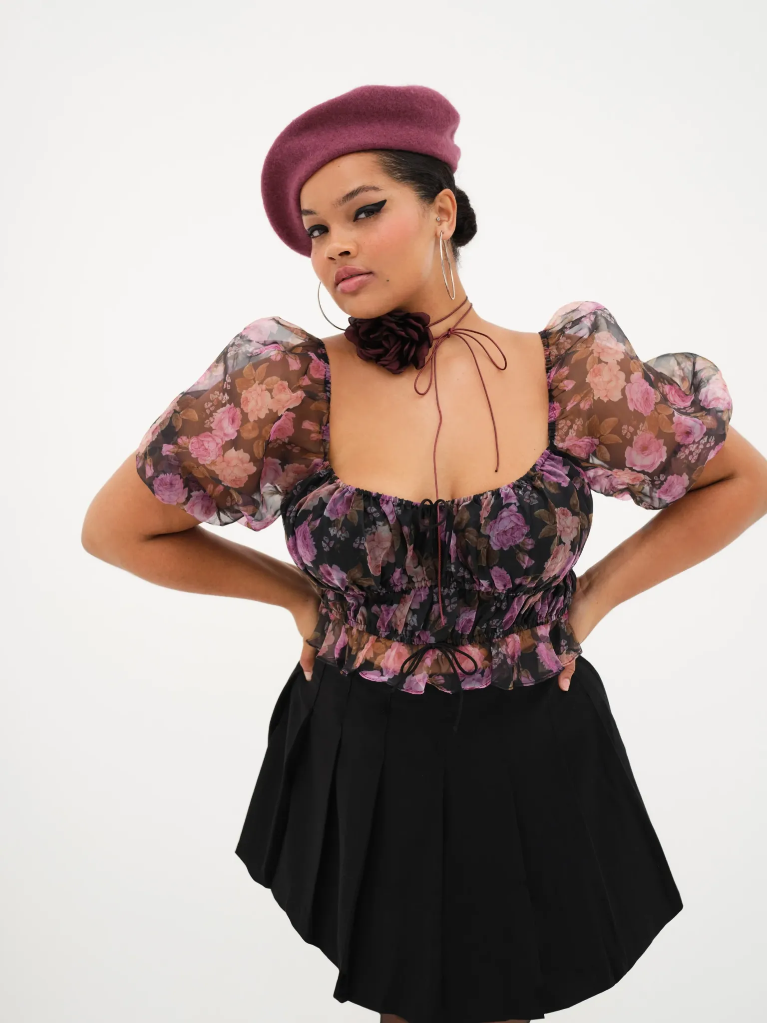 sunshine_crop_top_6.webp Hot For Love & Lemons Sunshine Crop Top Black