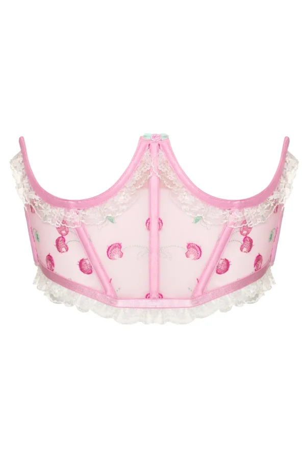 Hot For Love & Lemons Sweet Cherries Corset Pink
