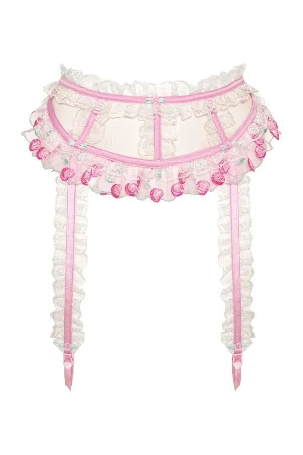 Shop For Love & Lemons Sweet Cherries Garter Pink