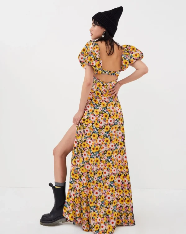 Shop For Love & Lemons Sylvia Maxi Dress Yellow