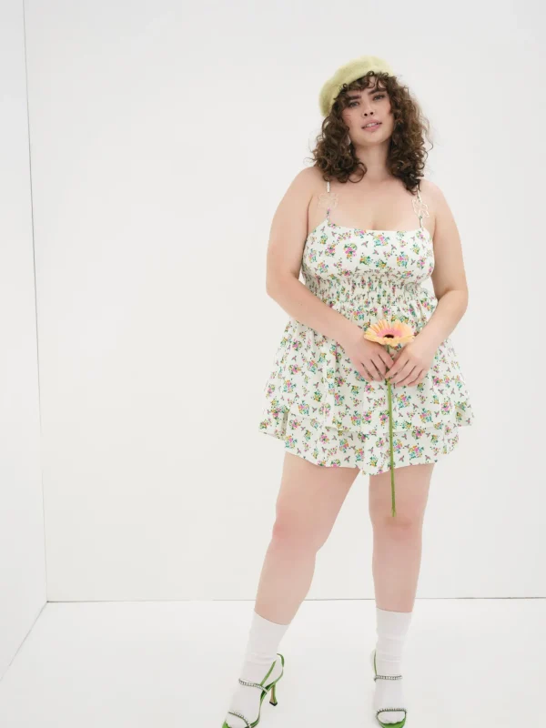 Shop For Love & Lemons Tanya Mini Dress Ivory
