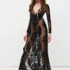 Cheap For Love & Lemons Temecula Maxi Dress Black