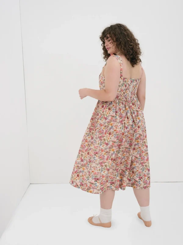 Discount For Love & Lemons Theodora Midi Dress Pink