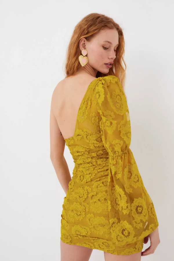 Sale For Love & Lemons Tiana Mini Dress Gold