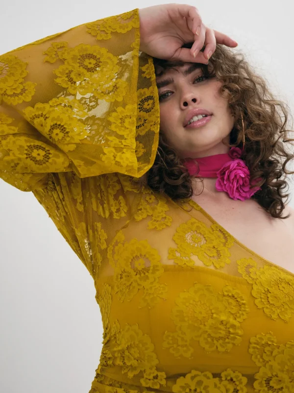 Sale For Love & Lemons Tiana Mini Dress Gold