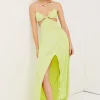 Cheap For Love & Lemons Toni Maxi Dress Green