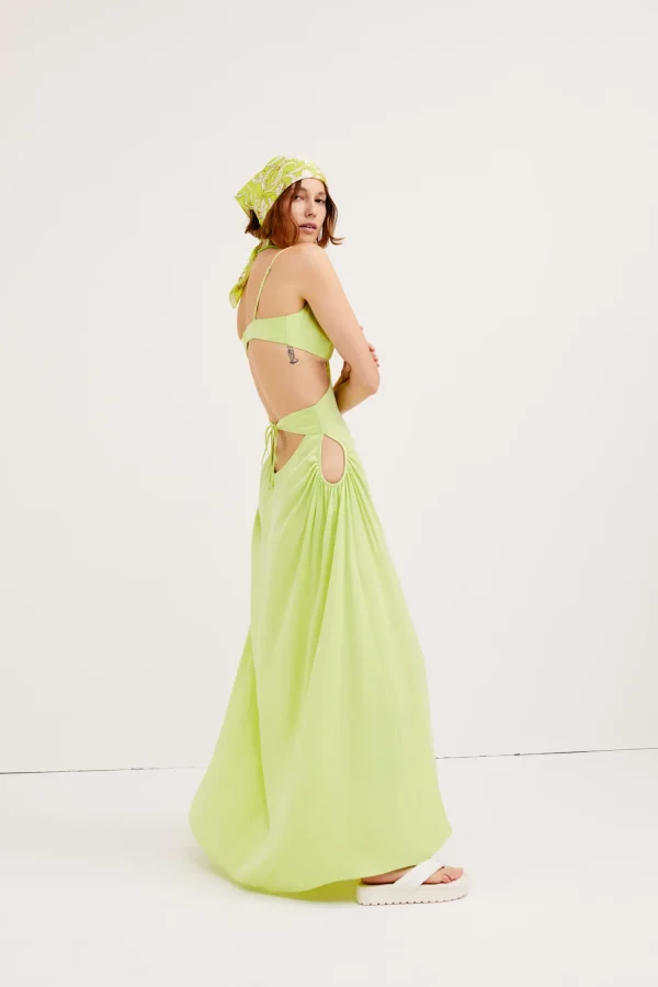Cheap For Love & Lemons Toni Maxi Dress Green