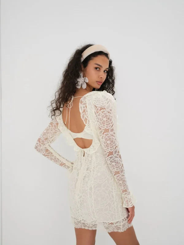 Hot For Love & Lemons Tulip Mini Dress Ivory