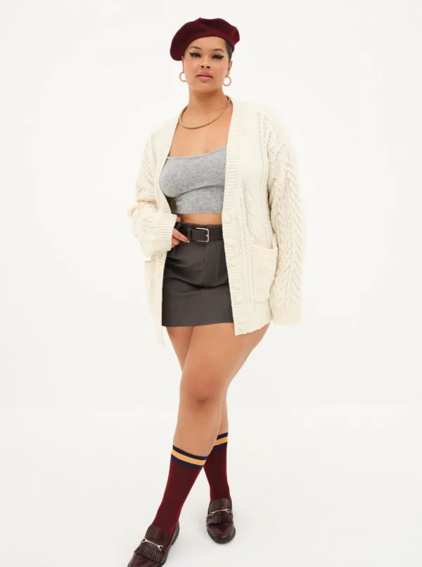 Online For Love & Lemons Vera Oversized Cardigan Ivory