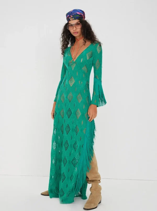 Cheap For Love & Lemons Victoria Maxi Dress Green