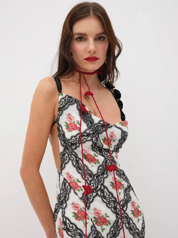 Fashion For Love & Lemons Vittoria Maxi Dress Black