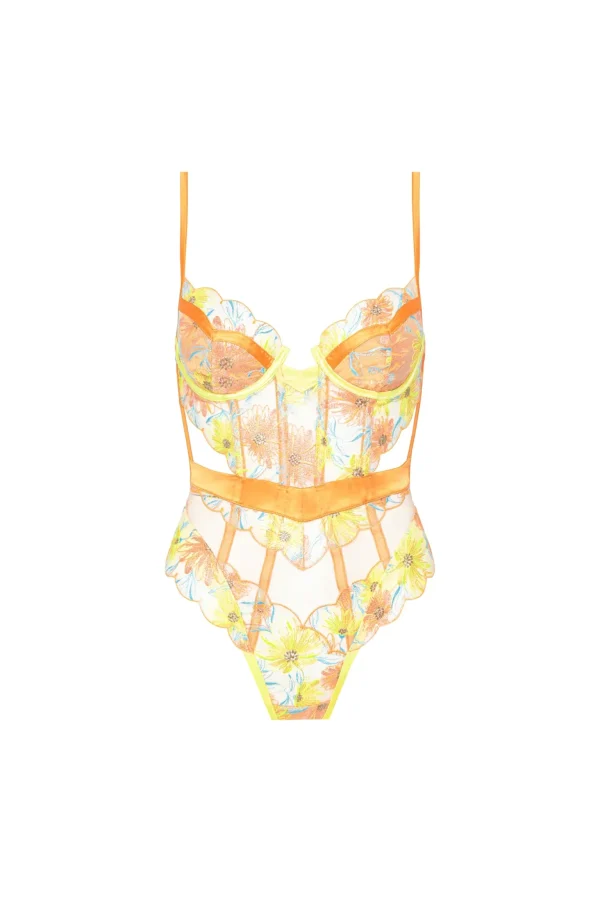 Online For Love & Lemons Waterlily Embroidery Teddy Orange