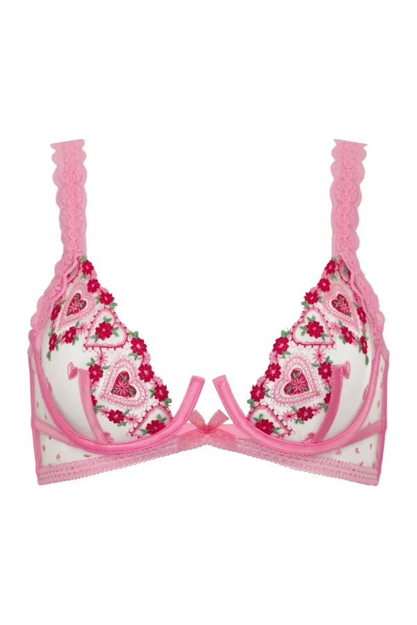Discount For Love & Lemons Whimsical Garden Underwire Bra Pink