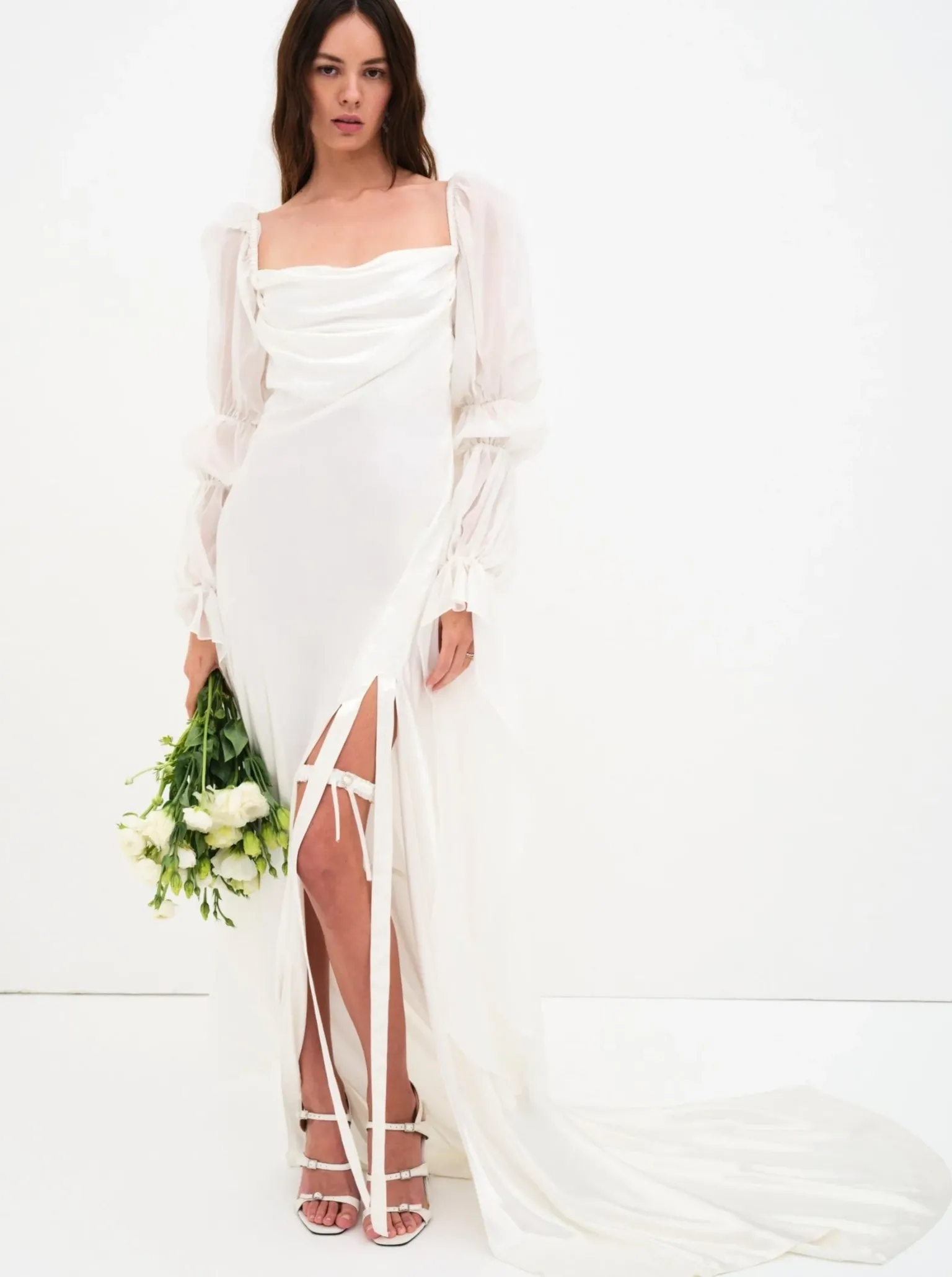 willow_bridal_gown_0.webp Sale For Love & Lemons Willow Bridal Gown White