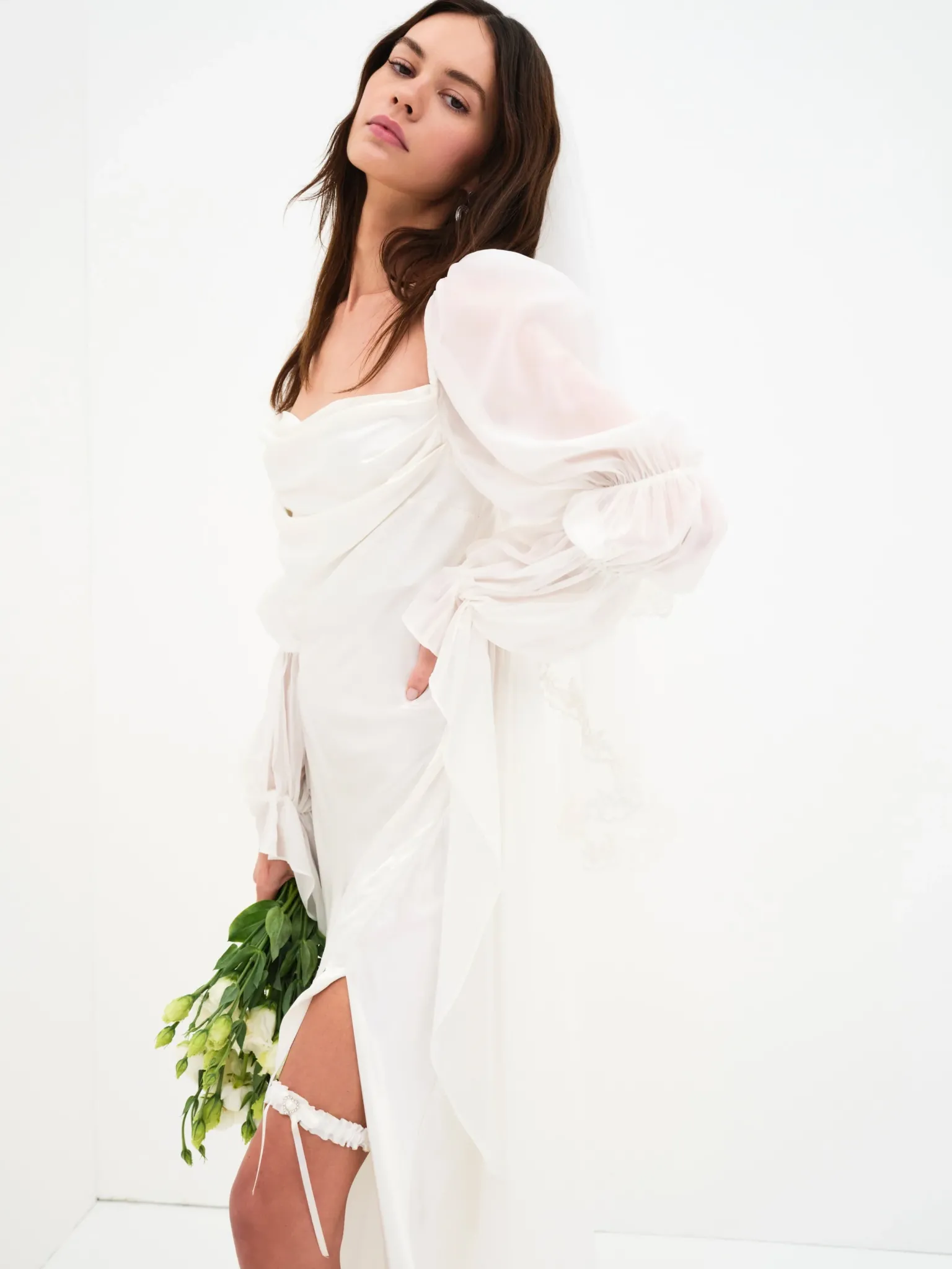 willow_bridal_gown_2.webp Sale For Love & Lemons Willow Bridal Gown White
