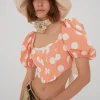 Fashion For Love & Lemons Yasmin Blouse Orange