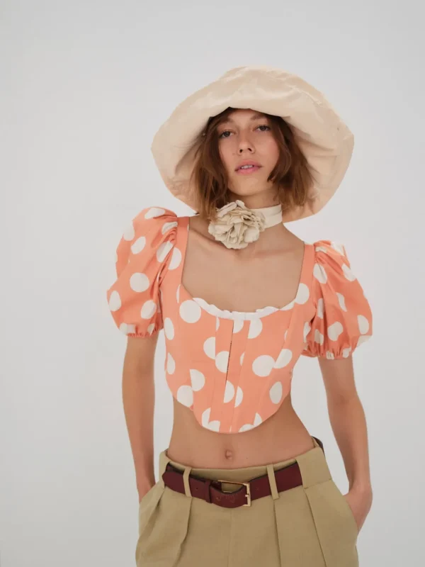 Fashion For Love & Lemons Yasmin Blouse Orange