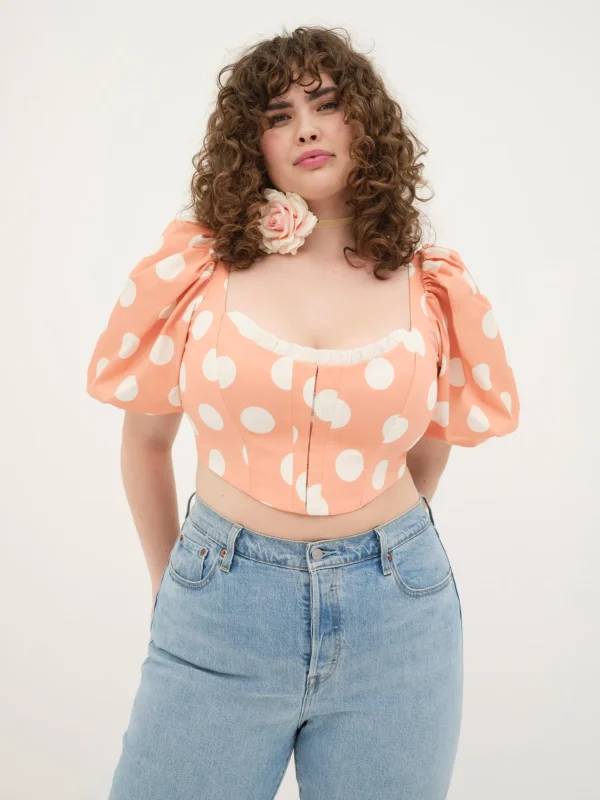 Fashion For Love & Lemons Yasmin Blouse Orange