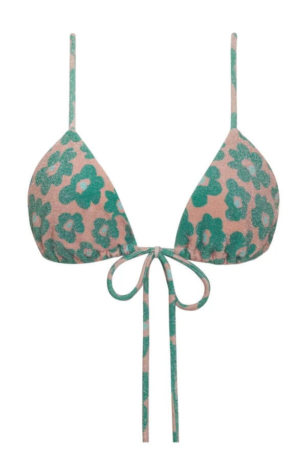 Online For Love & Lemons Yola Bikini Top Green
