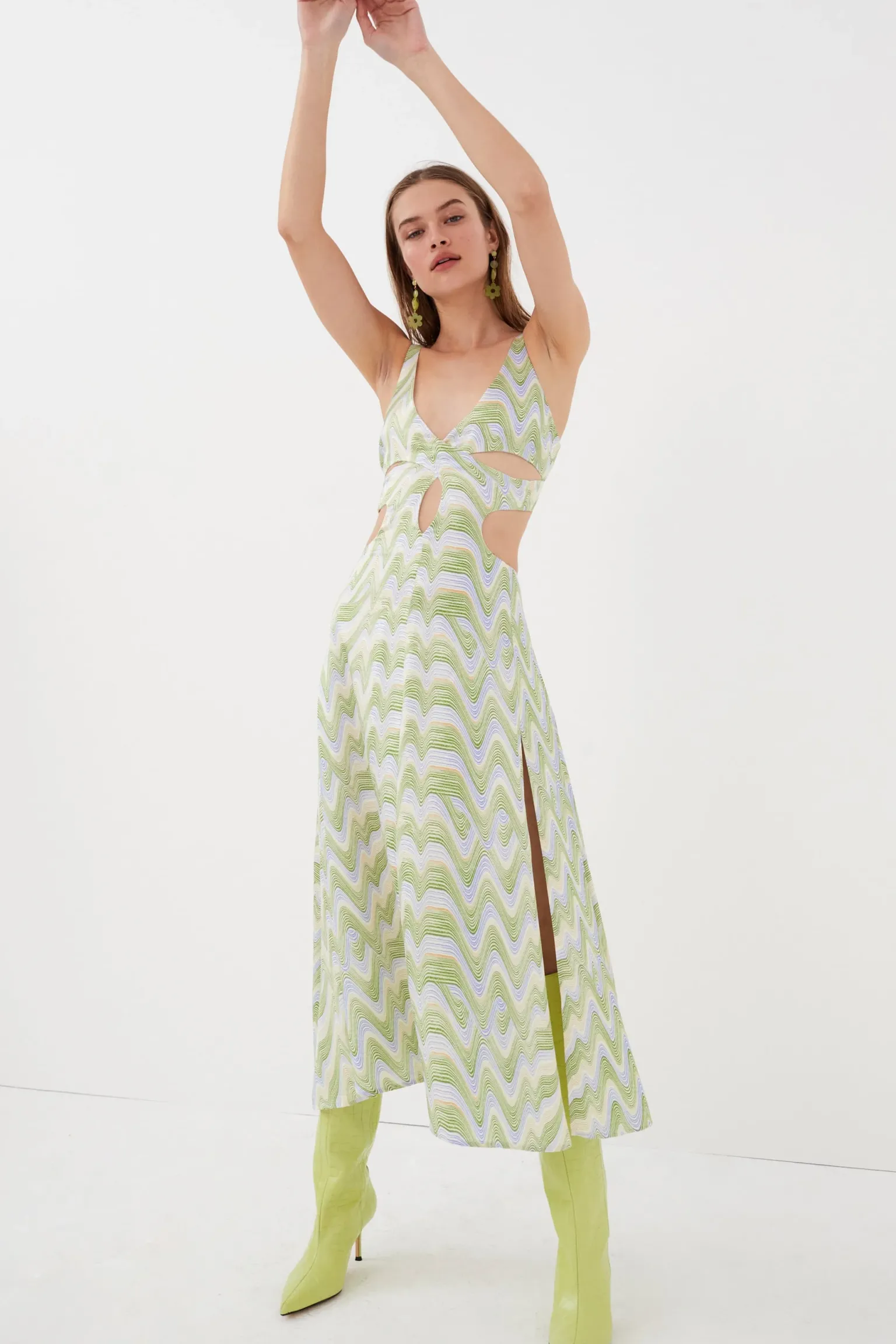 yori_midi_dress_0-1.webp Shop For Love & Lemons Yori Midi Dress Green