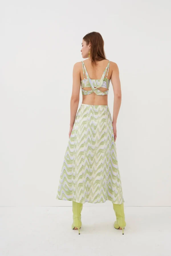 Shop For Love & Lemons Yori Midi Dress Green