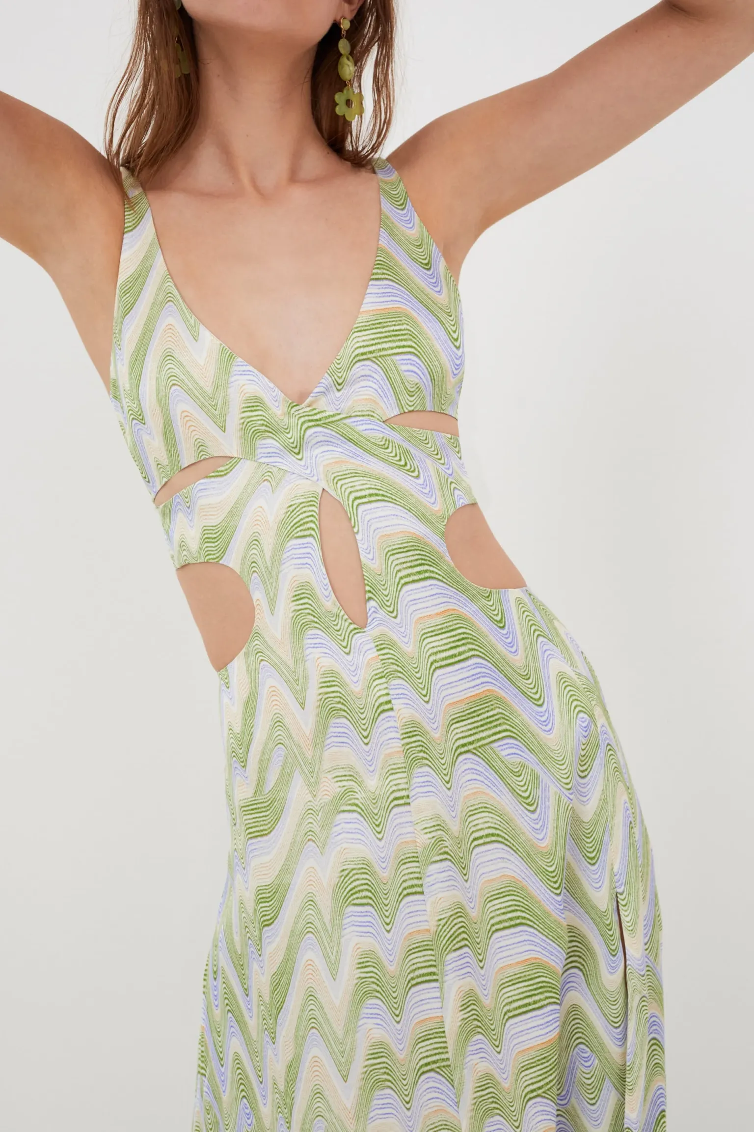 yori_midi_dress_4.webp Shop For Love & Lemons Yori Midi Dress Green