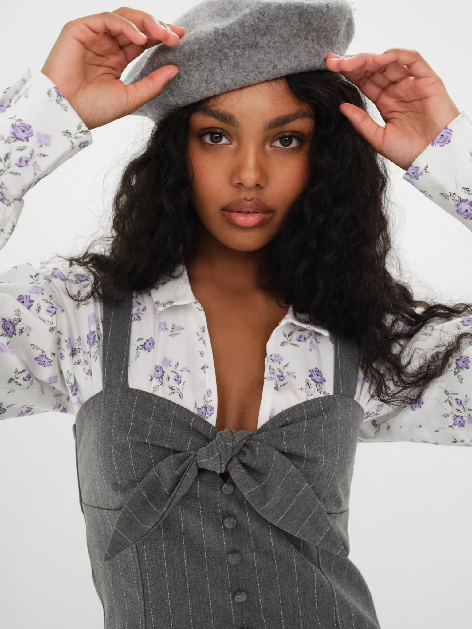 yvette_layered_dress_1.webp Discount For Love & Lemons Yvette Layered Dress Grey
