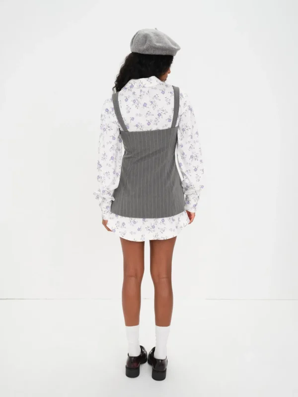Discount For Love & Lemons Yvette Layered Dress Grey